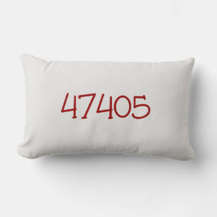Zip Code Universiteten Crimson Cream Lumbarkudde