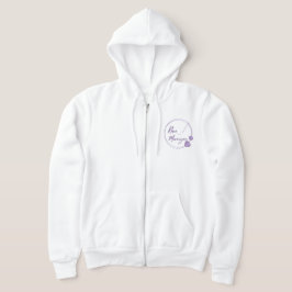 Zip Hoodie med Author Logotyp T Shirt
