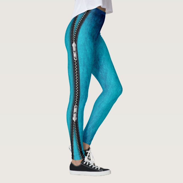 zip it denim leggings (Höger)