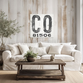 ZIP-kod Colorado Canvastryck