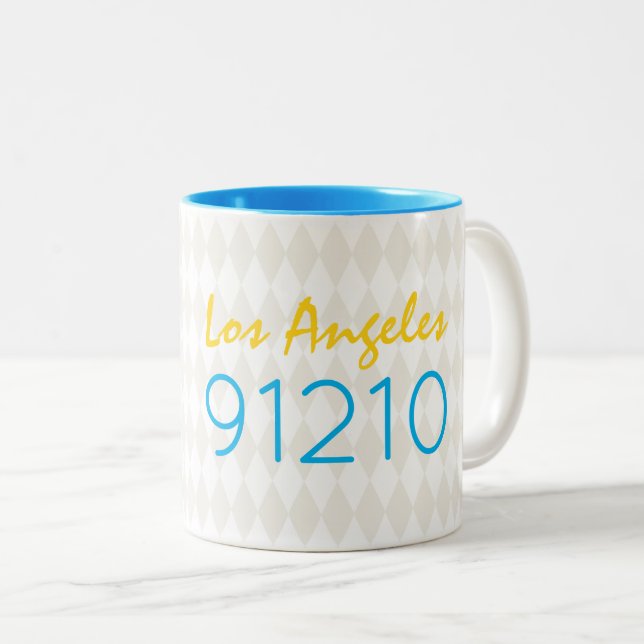 ZIP-kod Flytta Black Beige White Coffee Mugg (Framsida höger)