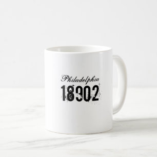 ZIP-kod Flytta Gift Black White Coffee Mugg