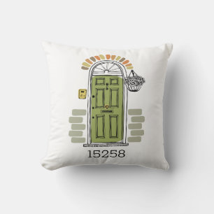Zip-kod Flytta New Home Front Door Keepsak Kudde