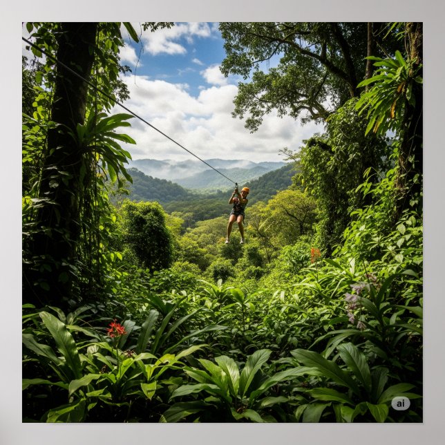 Zip-Lining Jungle Canopy Poster (Framsidan)