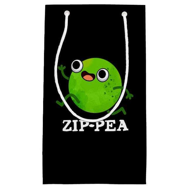 Zip-pea Funny Zippy Pea Pun Mörk BG (Framsidan)