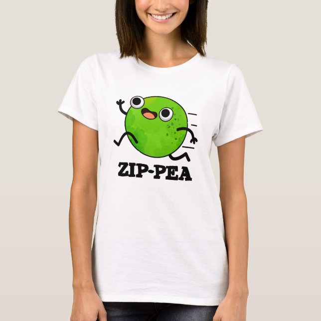 Zip-pea Funny Zippy Pea Pun T Shirt (Framsida)