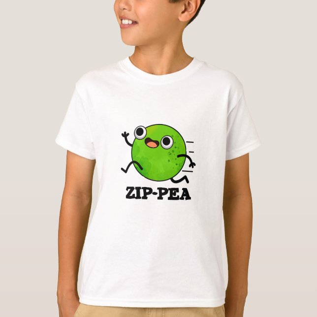 Zip-pea Funny Zippy Pea Pun T Shirt (Framsida)