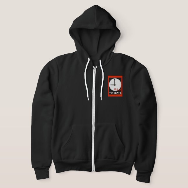 Zip Up Hoodie for Adults  T Shirt (Laydown)