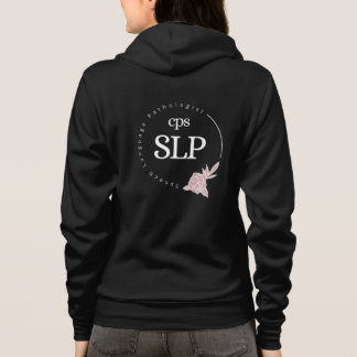 Zip Up Hoodie - Light Blommigt Logotyp T Shirt