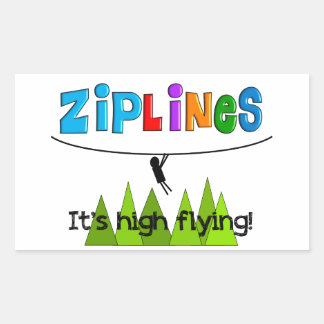 ZipLine Älskare-gåvor Rektangulärt Klistermärke