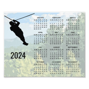 Zipline Äventyr 2024 Kalender Poster