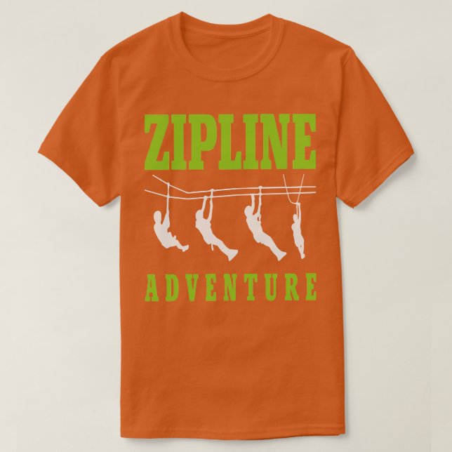 zipline äventyr TShirt T Shirt (Design framsida)