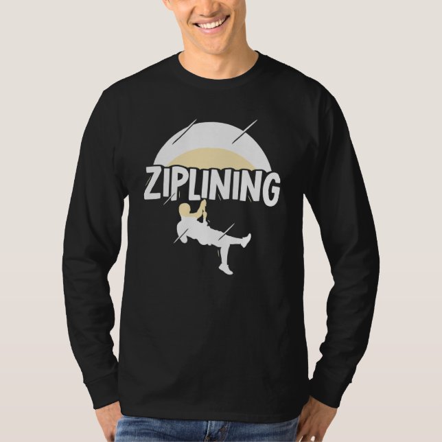 Zipline Ord Hobby Sports T Shirt (Framsida)