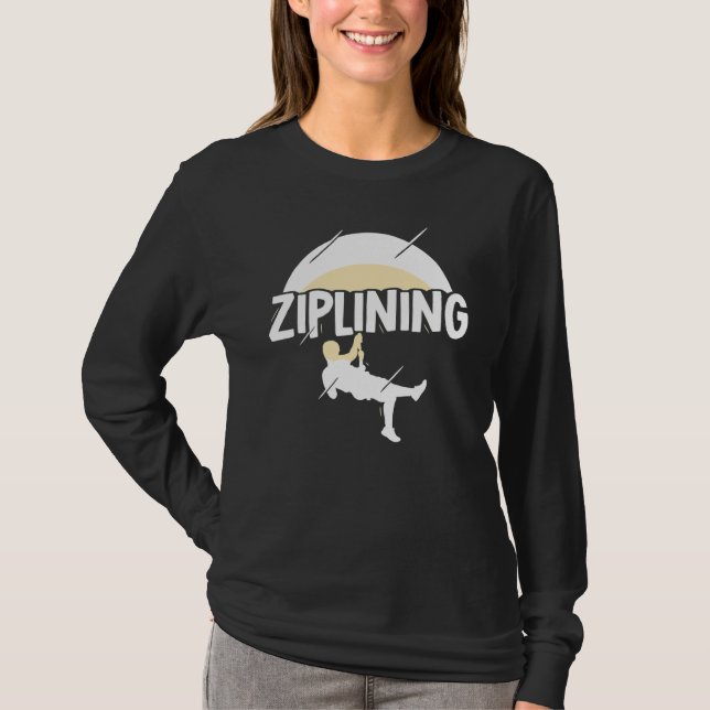 Zipline Ord Hobby Sports T Shirt (Framsida)