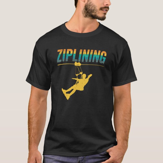 Zipline Ord Hobby Sports T Shirt (Framsida)