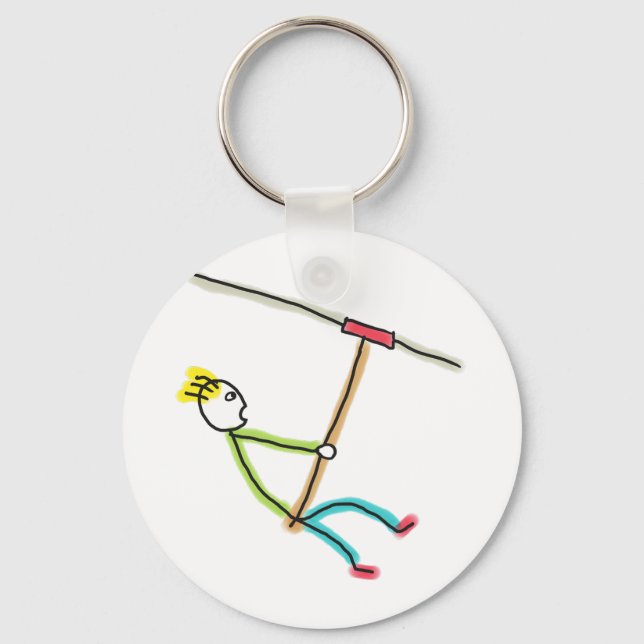 Zipline Stickman Nyckelring (Framsida)