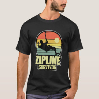 Zipline Survivor Ziplining Extreme Sports Resa T Shirt