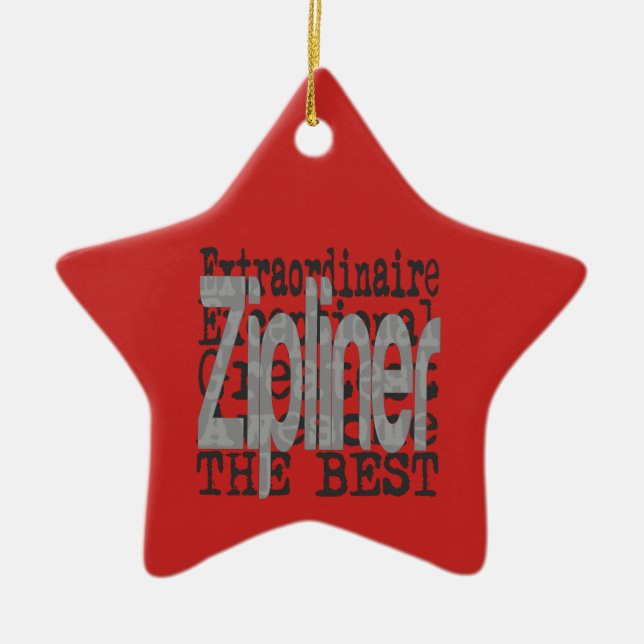 Zipliner Extraordinaire Julgransprydnad Keramik (Framsidan)