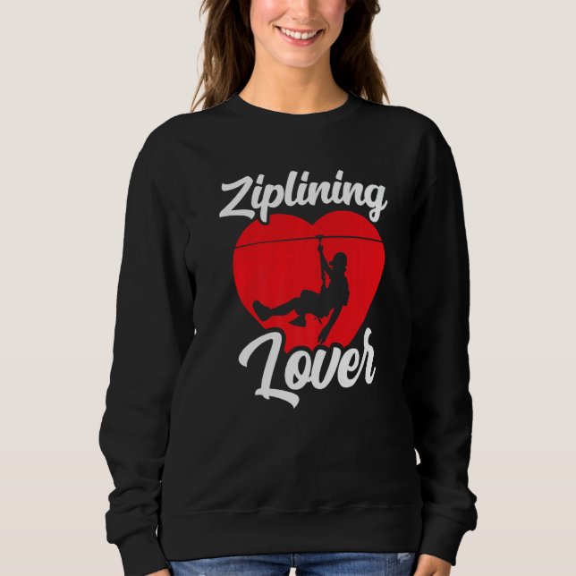 Ziplining Hobby Sports Zipline Ord T Shirt (Framsida)