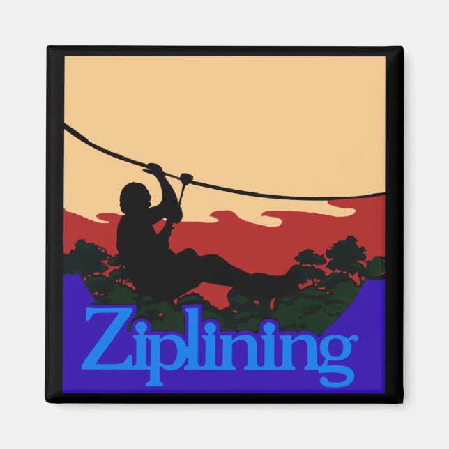 Ziplining Skyrider Magnet (Framsidan)