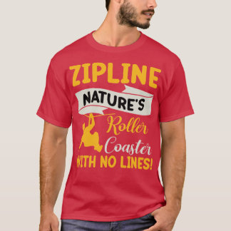 ziplinnaturer rullar underlägg utan linjer TShir T Shirt