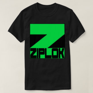 Ziplok - grön logotyp för neon - svart T-tröja T Shirt