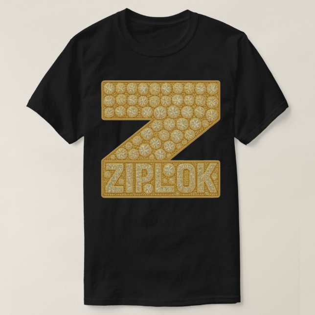 Ziplok - Guld Diamant Logotyp - T-Shirt (Design framsida)