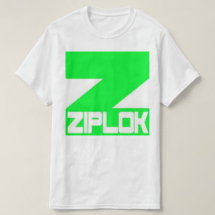 Ziplok - neongrönt - vitT-tröja T Shirt