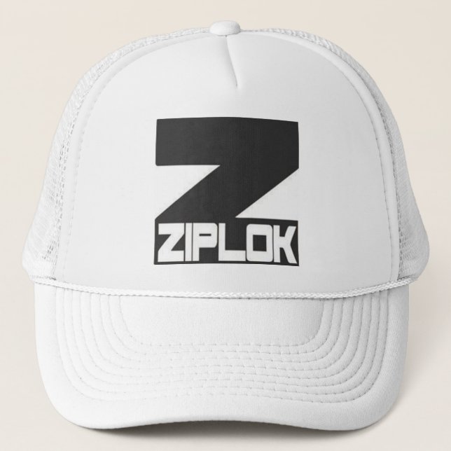 Ziplok svart logotyp - truckerkeps (Framsida)