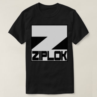 Ziplok - vitlogotyp - svart T-tröja T Shirt