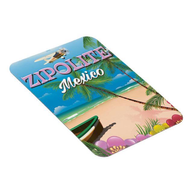 Zipolite Mexiko strand affisch Magnet (Högersidan)