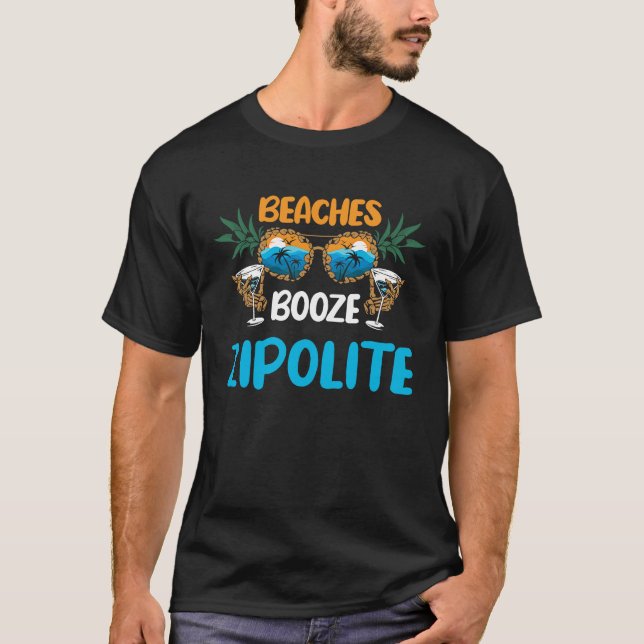 Zipolite stränder Mexiko semester fest matchande T Shirt (Framsida)