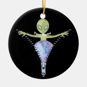 Zipper Alien Julgransprydnad Keramik