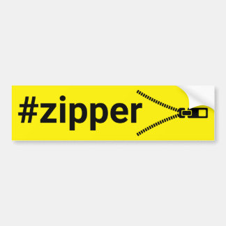 #Zipper Bumper Sticker Bildekal