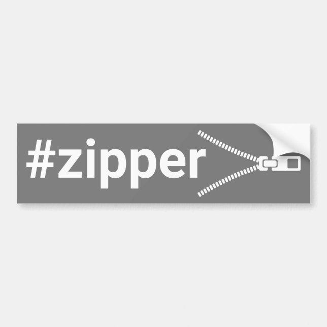 #Zipper Bumper Sticker Bildekal (Framsidan)