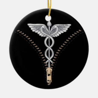 Zipper Caduceus Julgransprydnad Keramik