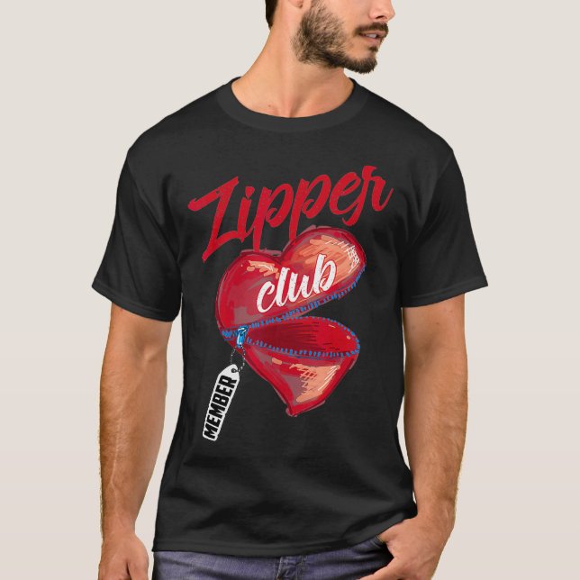 Zipper Club Member Shirt  Cool Congenital Heart De T (Framsida)