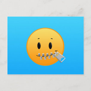 Zipper Emoji Vykort