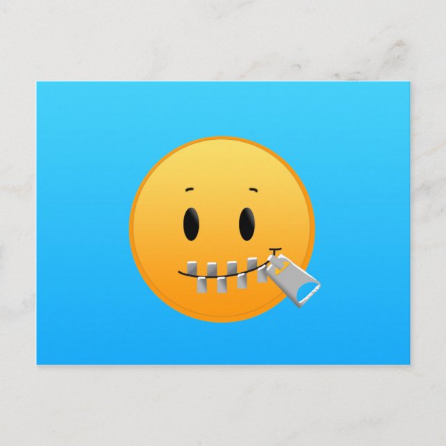 Zipper Emoji Vykort (Framsida)
