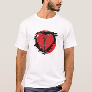 Zipper Heart T Shirt