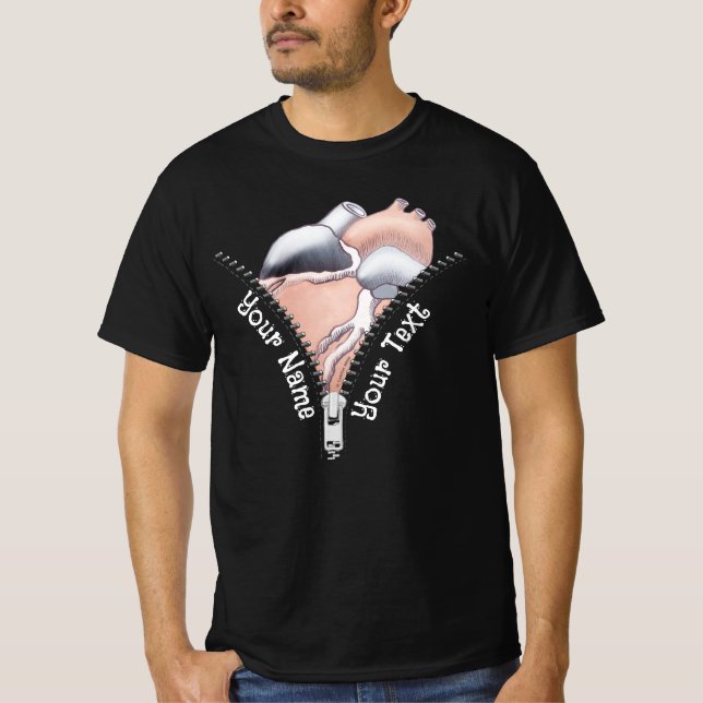 Zipper Heart T Shirt (Framsida)