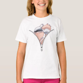 Zipper Heart T Shirt