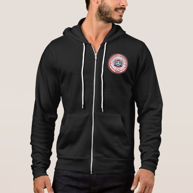 Zipper Hoodie med Logotyp T Shirt (Framsida)