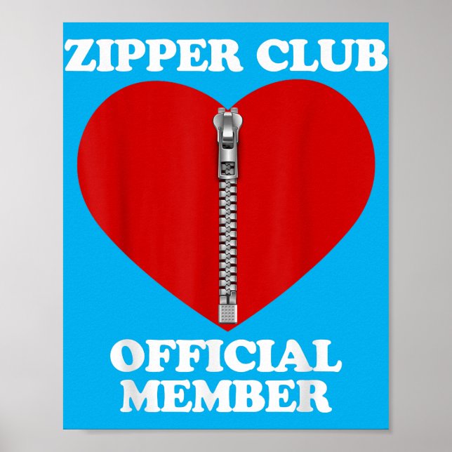 Zipper Klubb Heart Surgery Recovery Open Heart Byp Poster (Framsidan)