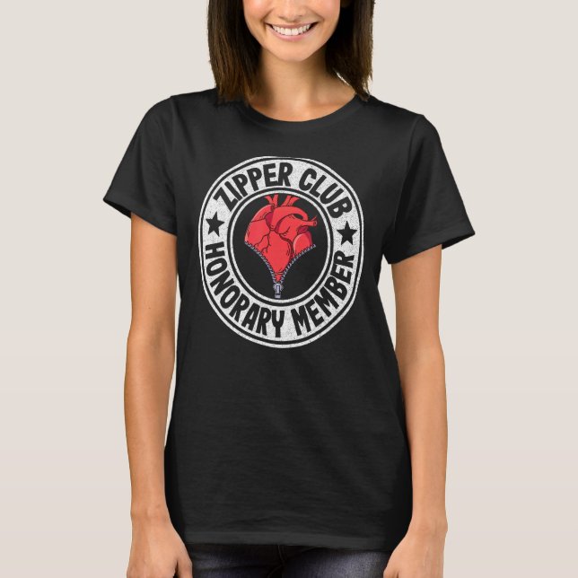 Zipper Klubb Honorary Member Bypass Open Heart Sur T Shirt (Framsida)