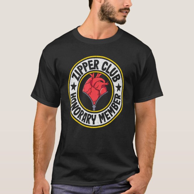 Zipper Klubb Honorary Member Bypass Open Heart Sur T Shirt (Framsida)