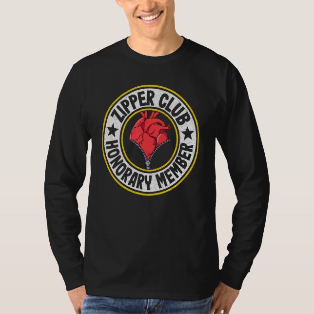 Zipper Klubb Honorary Member Bypass Open Heart Sur T Shirt (Framsida)