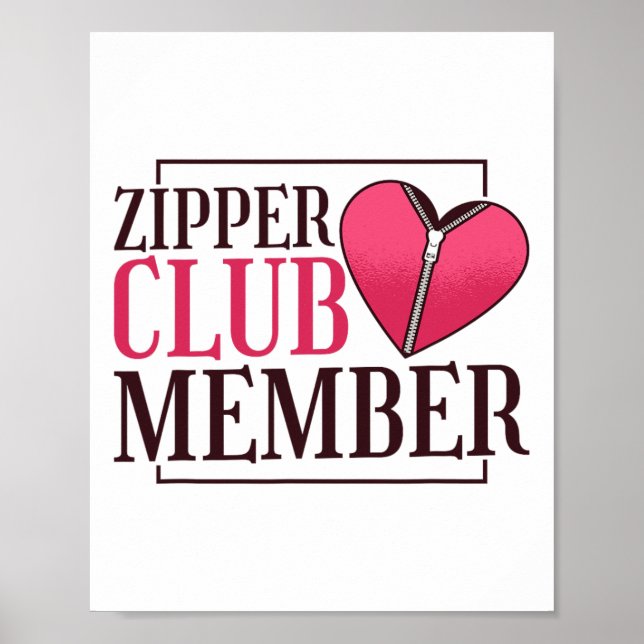 Zipper Klubb Medlem Chd Awareness Heart Disease He Poster (Framsidan)