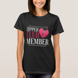 Zipper Klubb Medlem Hjärtsjukdom Medvetenhet Röd H T Shirt