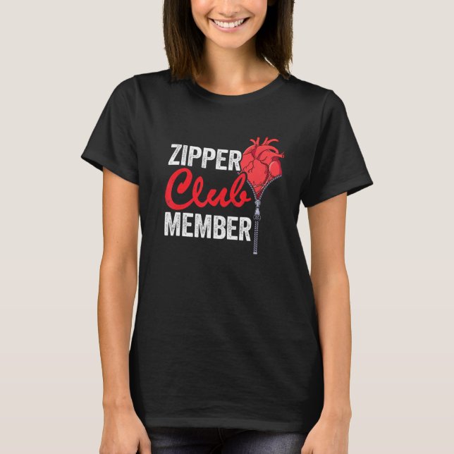 Zipper Klubb Member Bypass Open Heart Surgery Reco T Shirt (Framsida)